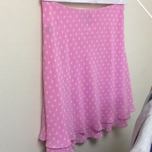 Chaps skirt pink with white polka dots